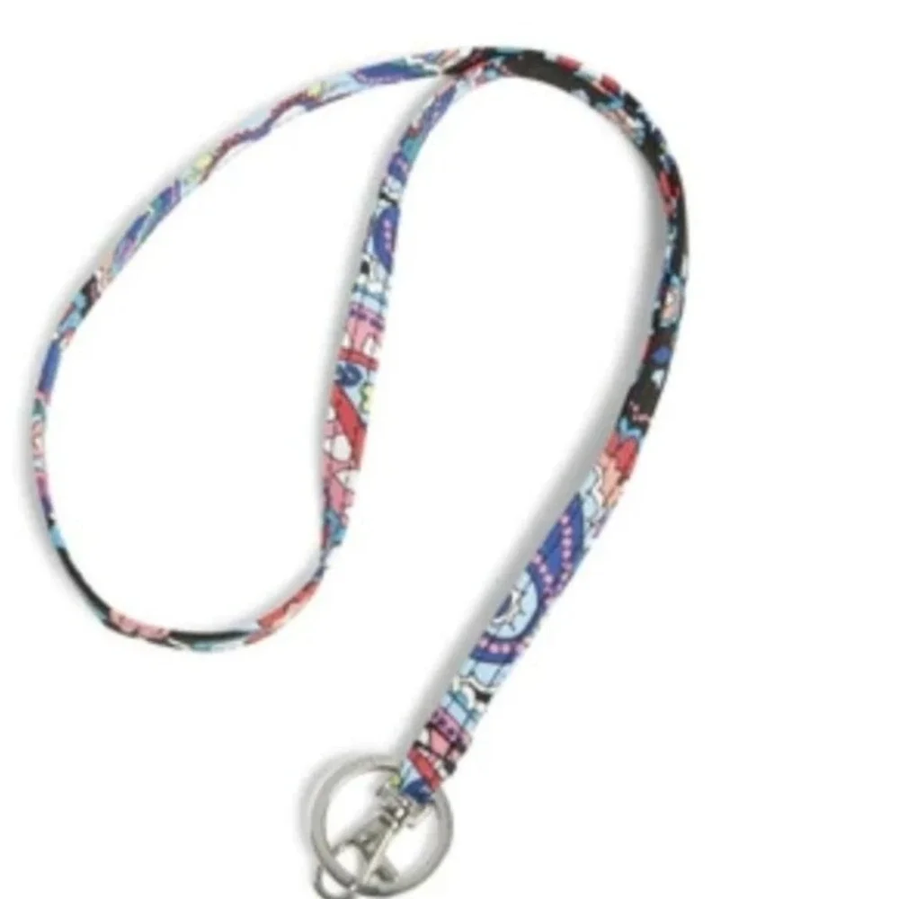 Vera Bradley Breakaway Lanyard Haymarket Paisley Blue Pink Floral 15972-R88 NEW